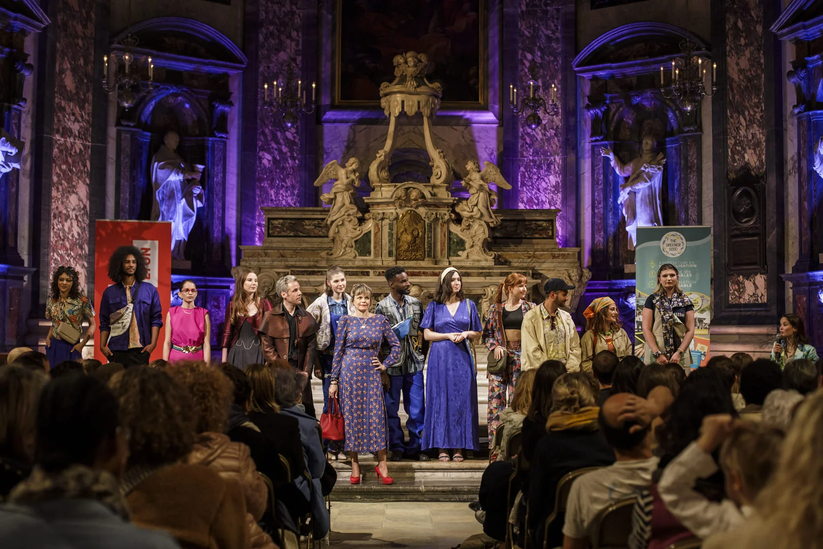 Regroupement des mannequins du défilé de la Fashion Revolution 2024 à Lyon